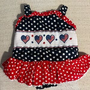 Lil Cactus Navy and White Polka Dot Bubble